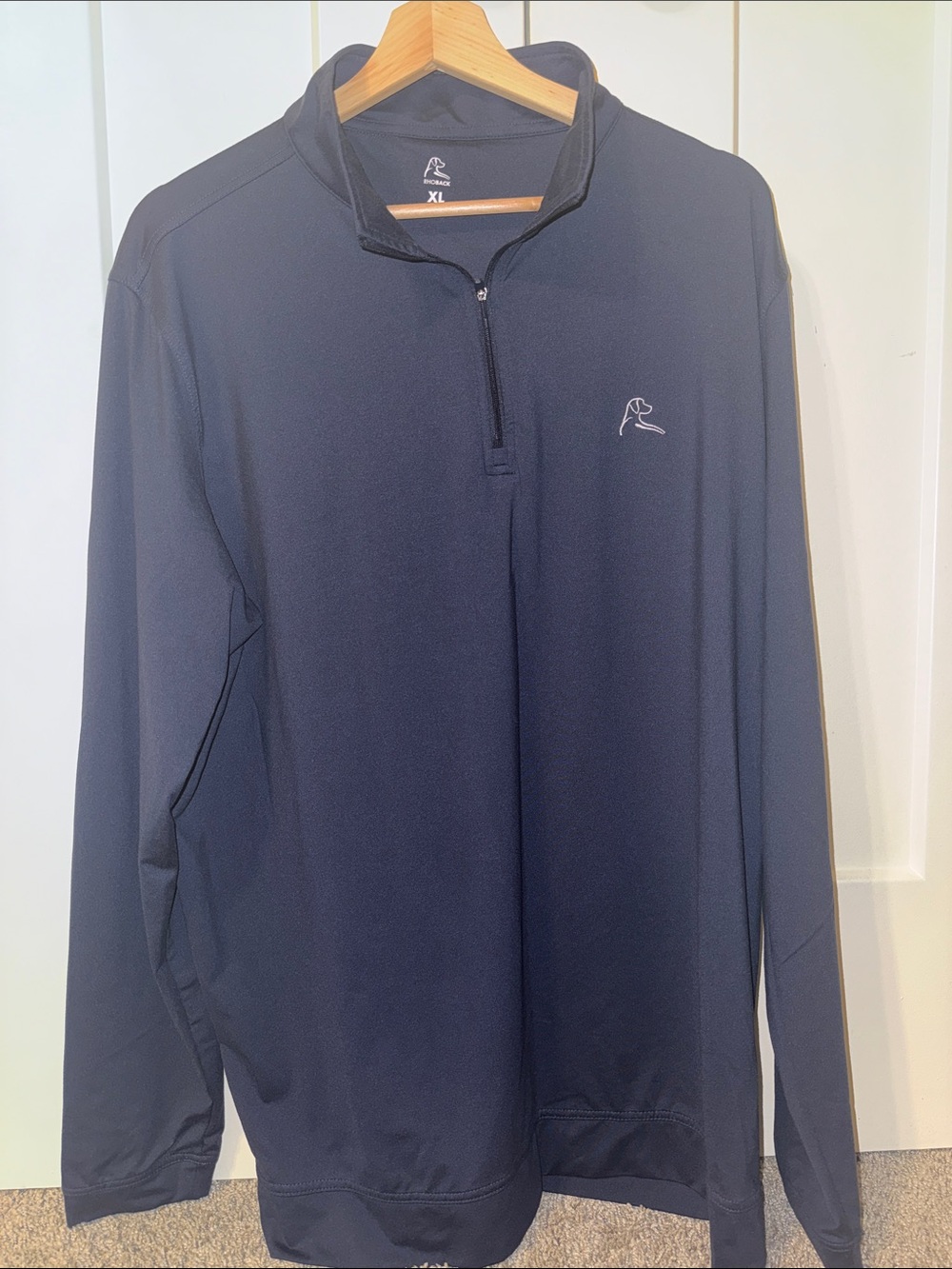 Rhoback Navy 1/4 Zip Performance Pullover